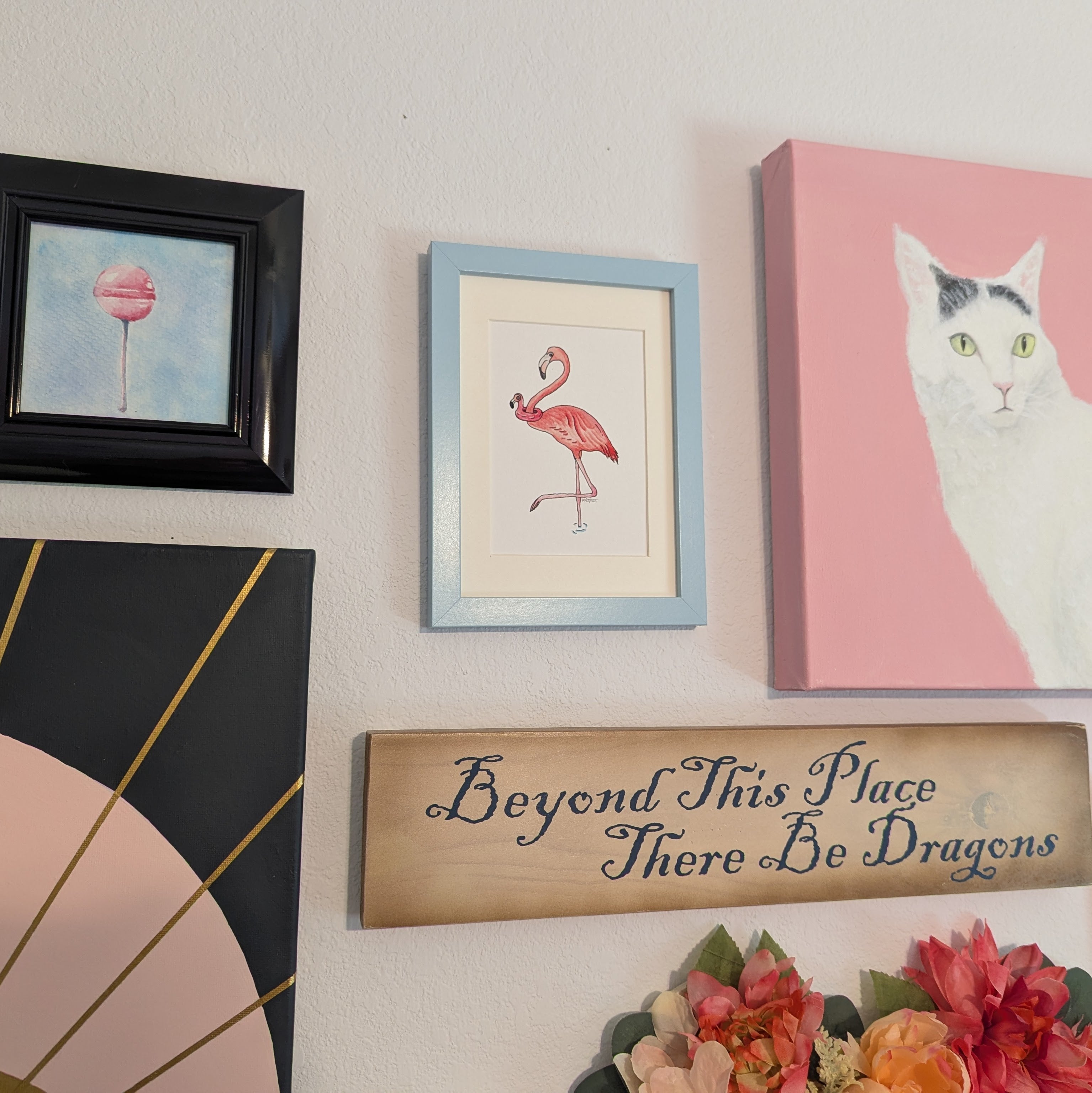 Silly Birds Print | Floaty Flamingo