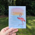 Floaty Flamingo Greeting Card
