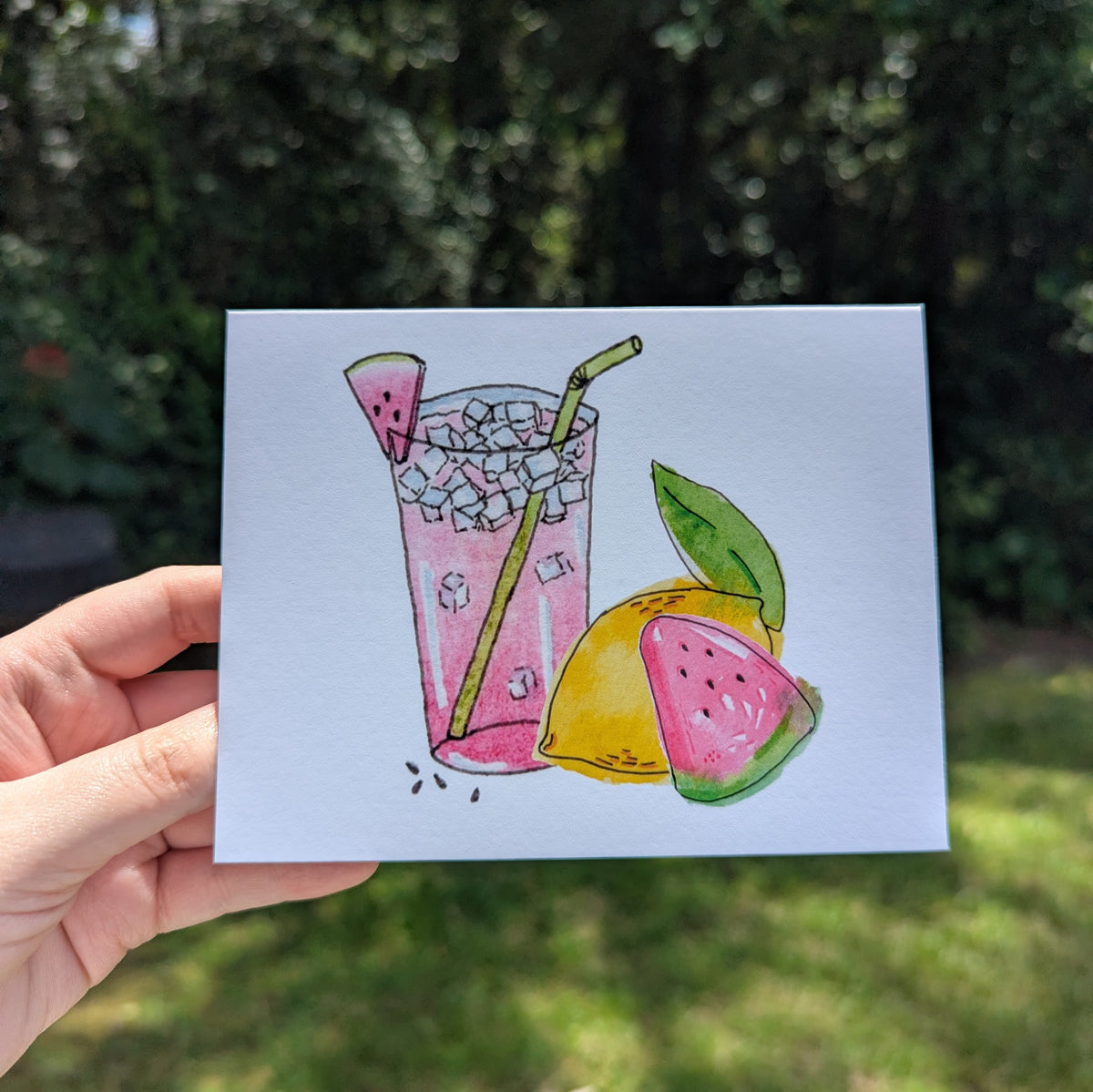 Watermelon Lemonade Greeting Card