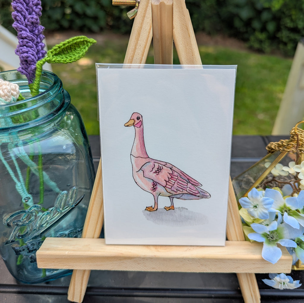Silly Birds Print| Silly Pink Goose