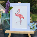 Silly Birds Print | Floaty Flamingo