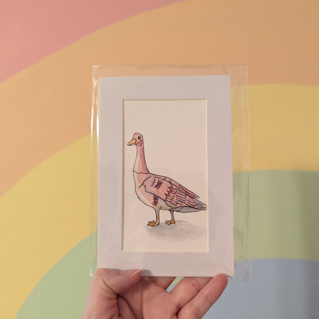 Silly Birds Print| Silly Pink Goose