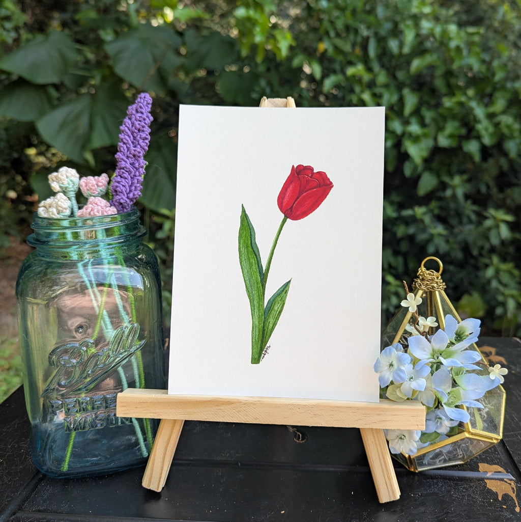 Red Tulip Print