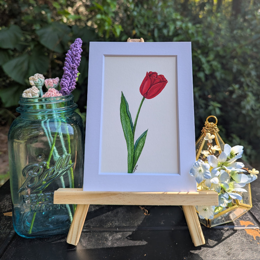 Red Tulip Print