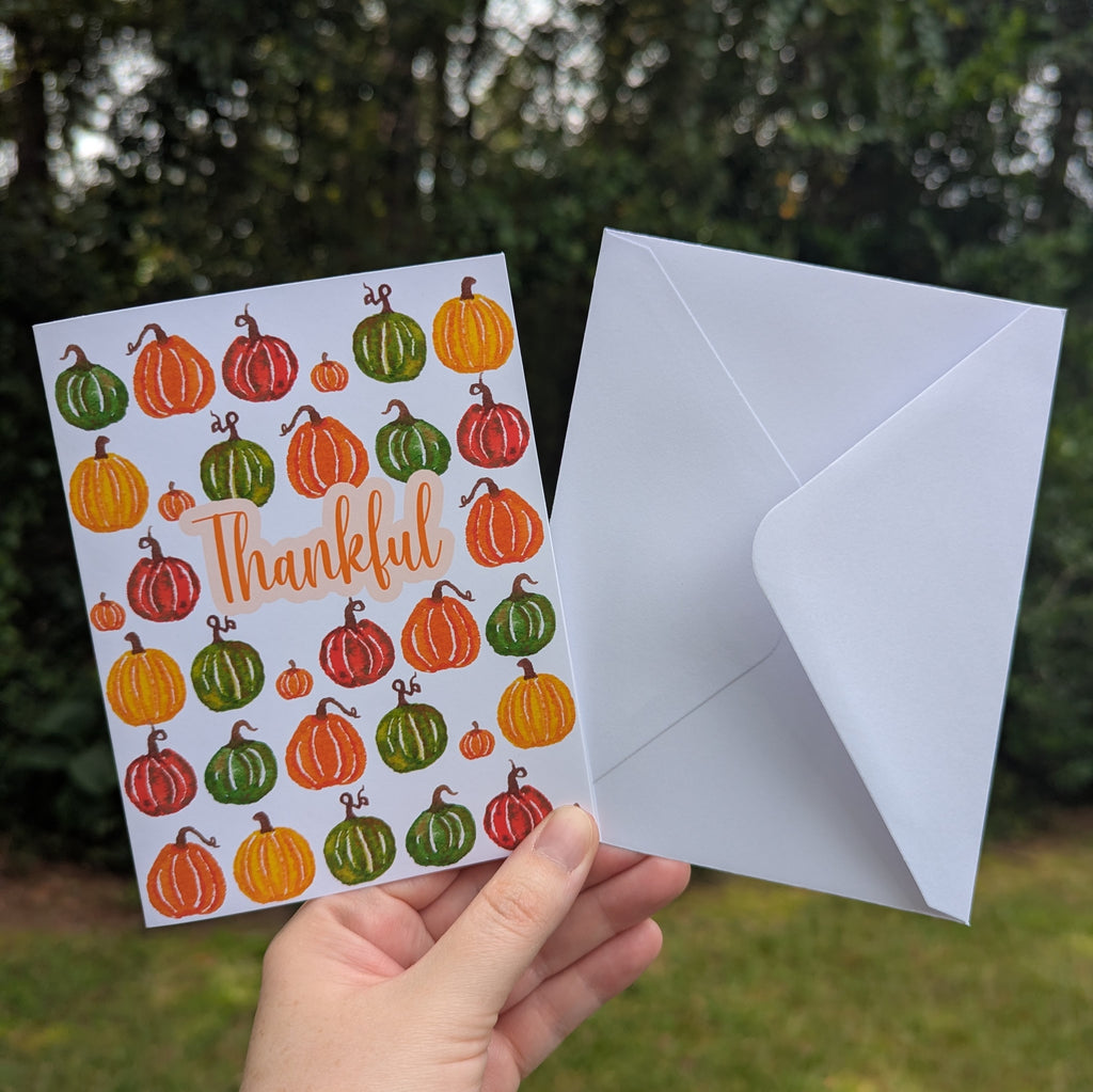 Thankful Pumpkins Greeting Card
