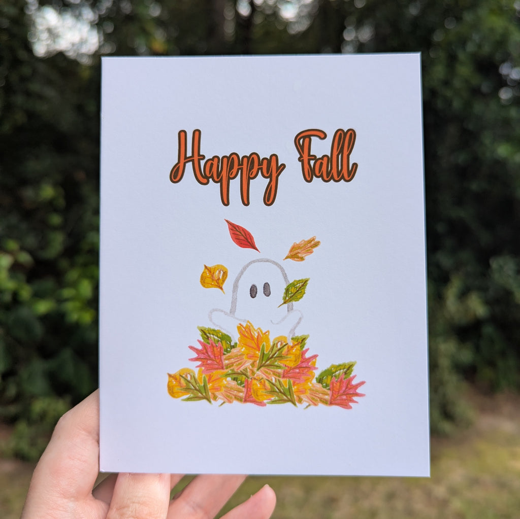 Happy Fall Ghost Greeting Card