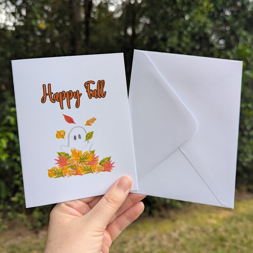 Happy Fall Ghost Greeting Card