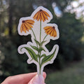 Autumn Coneflowers Waterproof Sticker