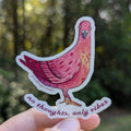 No Thoughts Pigeon Waterproof Sticker