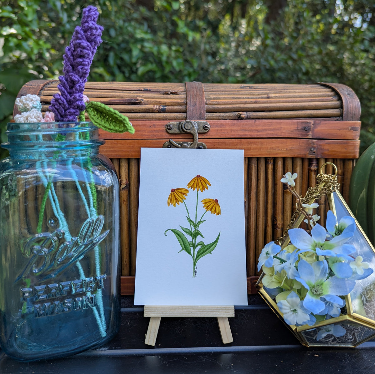 Autumn Coneflowers Print