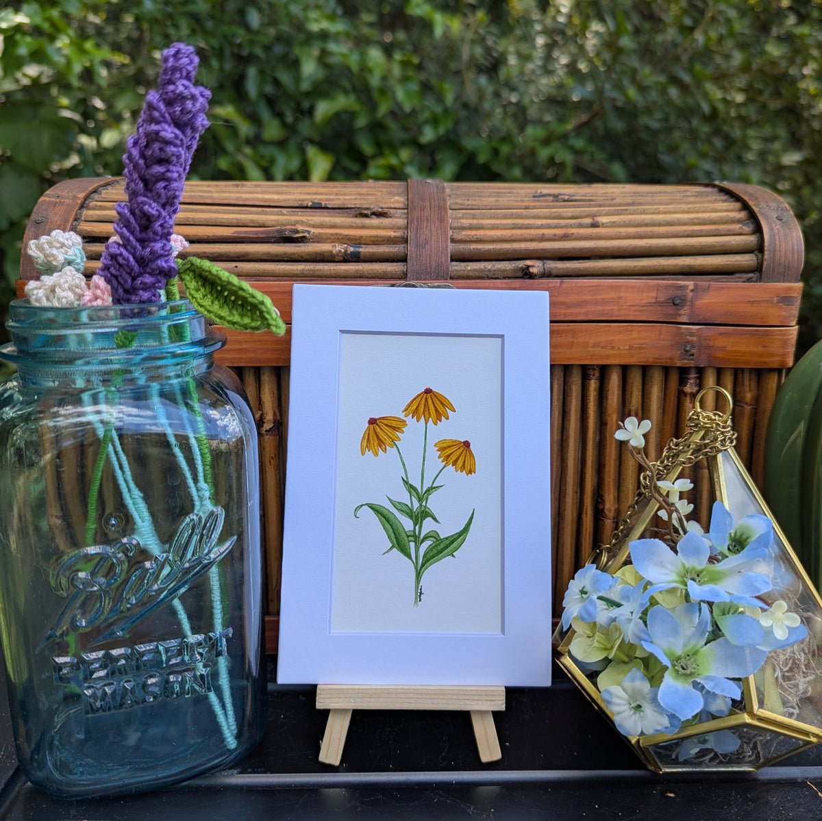 Autumn Coneflowers Print