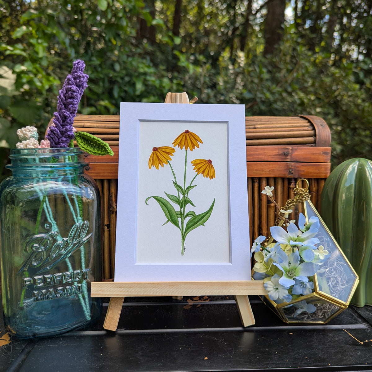 Autumn Coneflowers Print