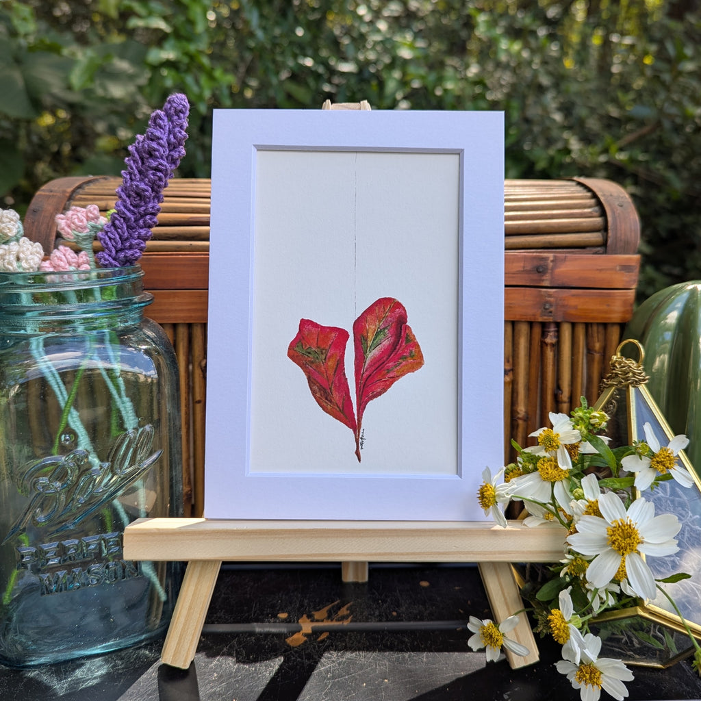 Hanging Broken Heart Print