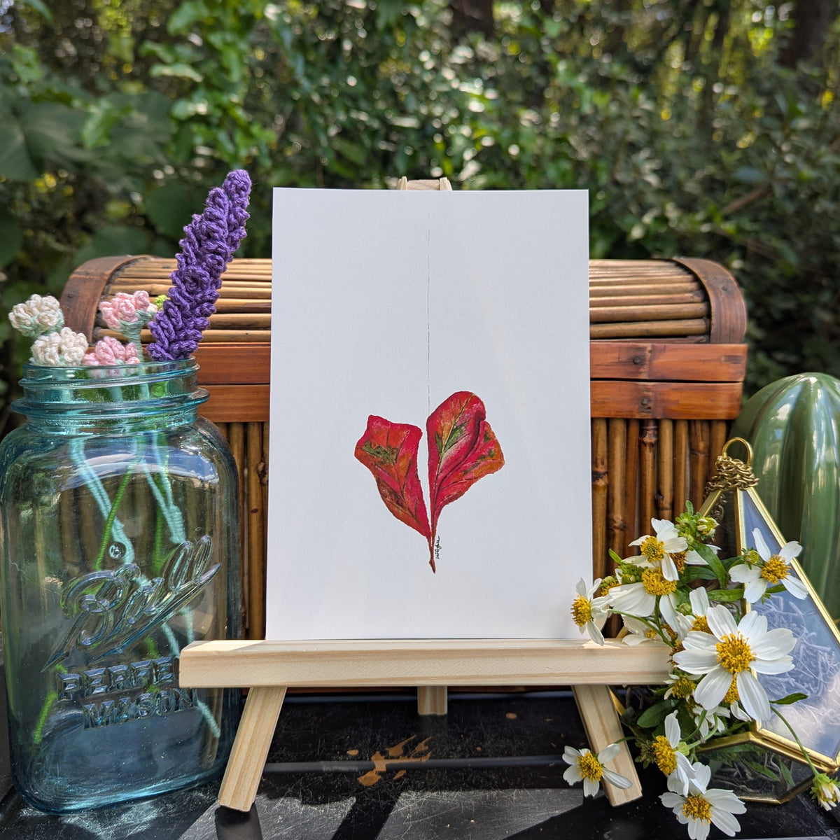 Hanging Broken Heart Print