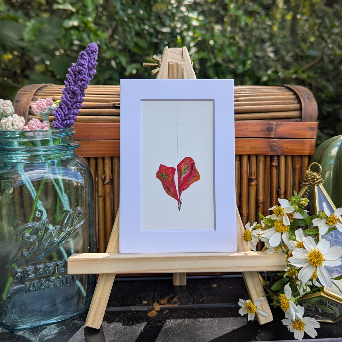 Hanging Broken Heart Print