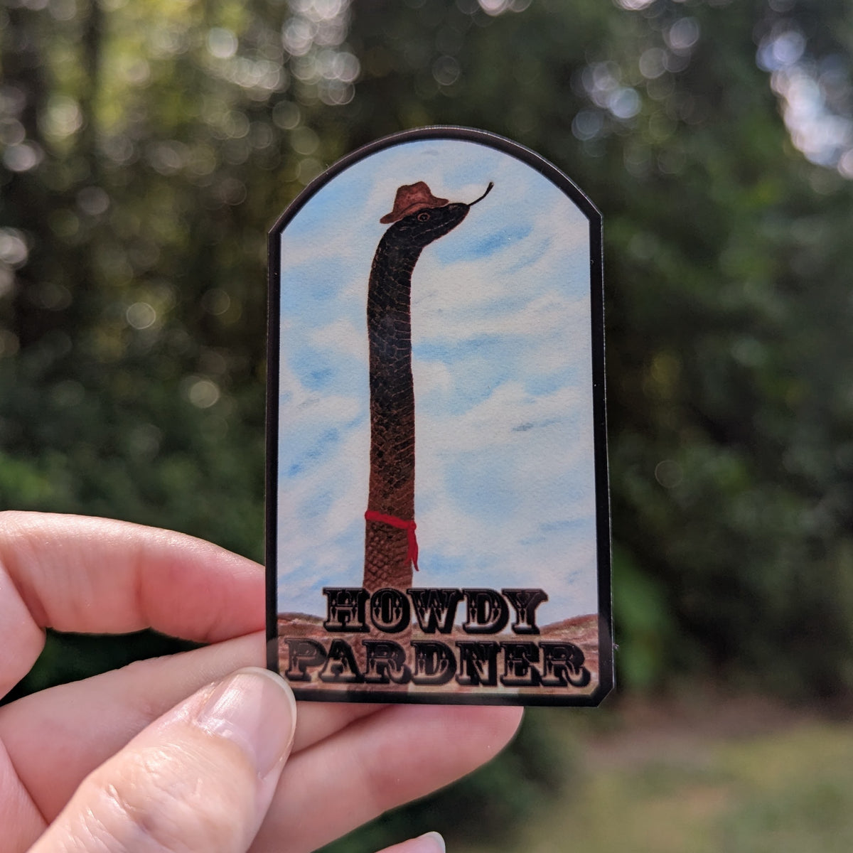 Howdy Pardner Waterproof Sticker