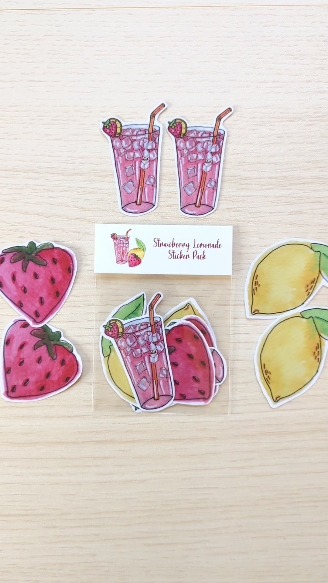 Strawberry Lemonade Stationery Bundle