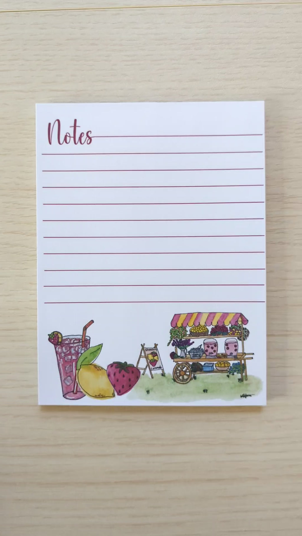 Strawberry Lemonade Stationery Bundle